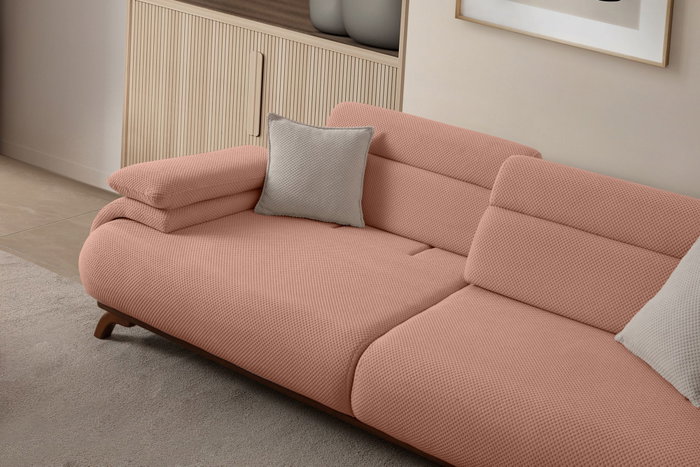 Atelier Del Sofa Bonjo Walnut - Powder Sofá de 3 Plazas